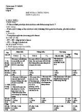 Giáo án Vật lí Lớp 6 - Tiết 9 Kiểm tra 1 tiết - Năm học 2019-2020
